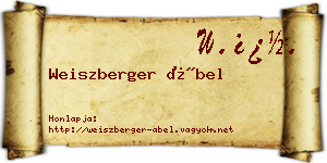 Weiszberger Ábel névjegykártya