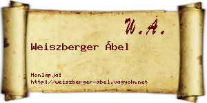 Weiszberger Ábel névjegykártya