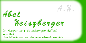 abel weiszberger business card
